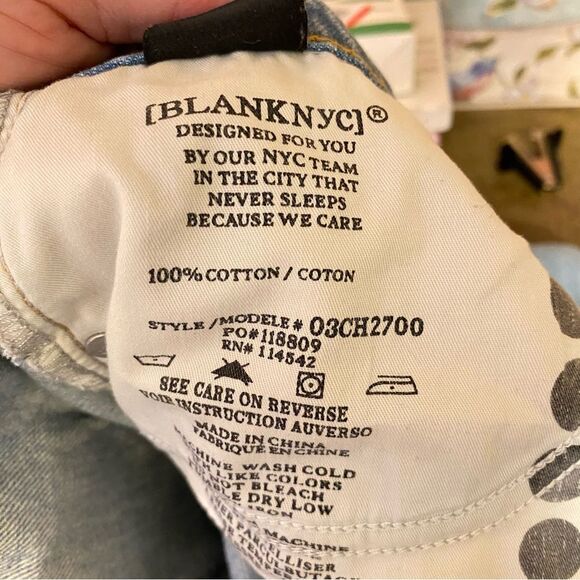 Blank NYC The Baxter Ribcage Straight Leg Denim Jeans Womens Size 27 High Rise - Picture 7 of 8